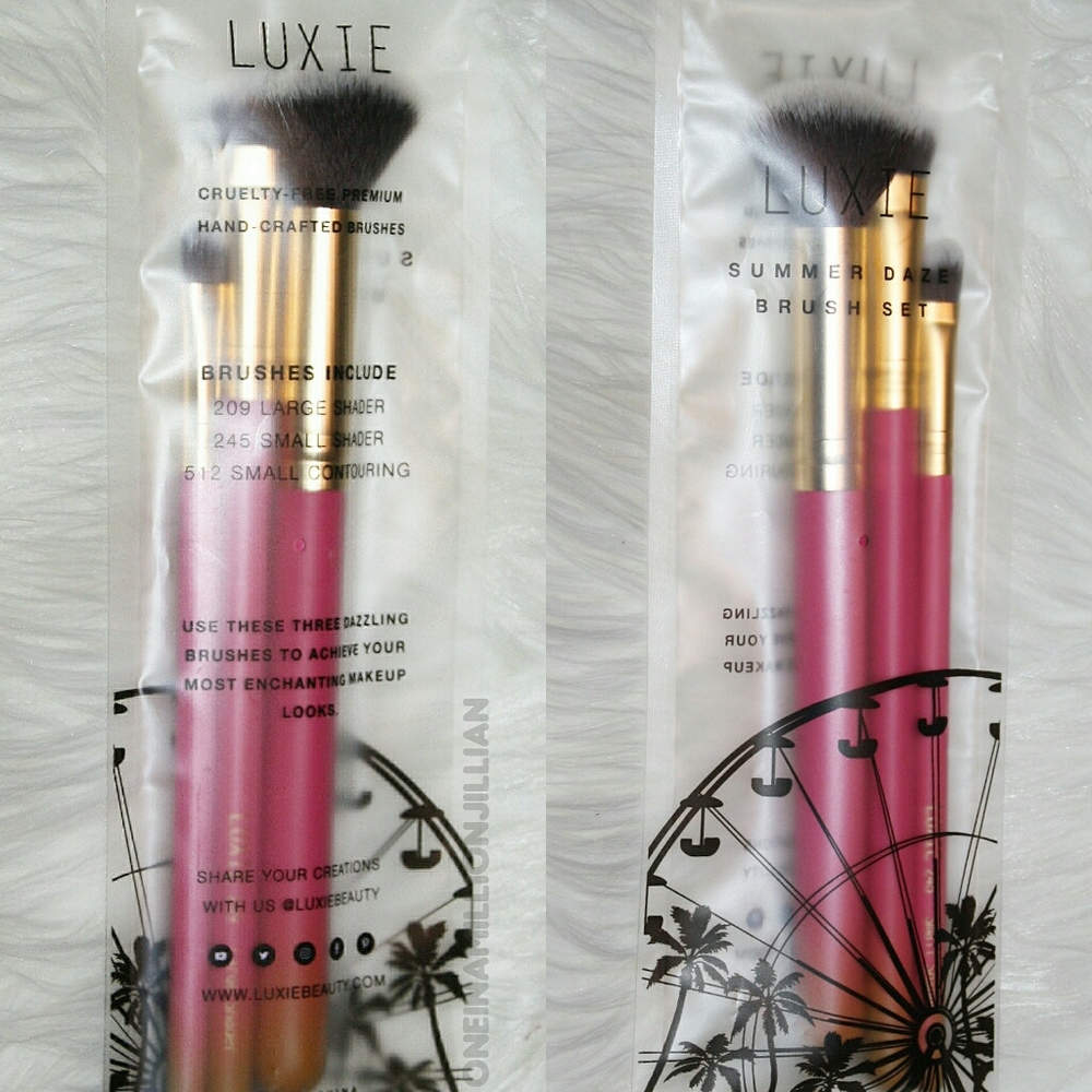 Luxie Summer Daze 3pc Vegan Makeup Brush Set - Picture 3 of 4